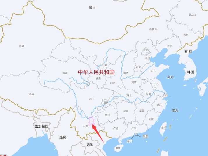 昆明在中国地图的什么位置【图片地图】